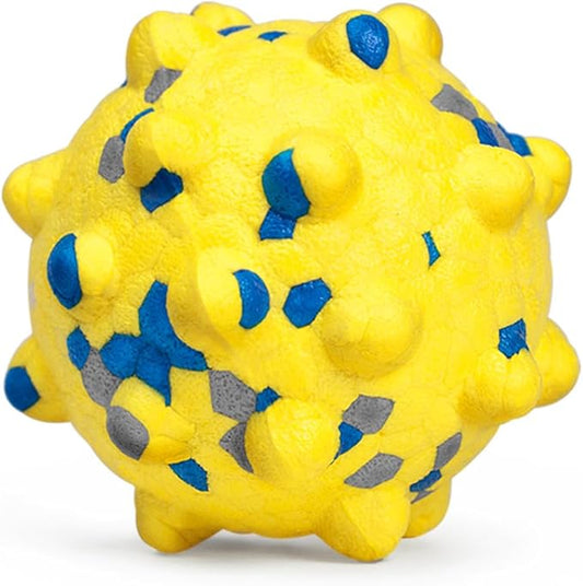 Moonorange 1.96'' Dog Balls for Dogs Aggressive Chewers Indestructible Tennis Durable Bouncy Interactive Dog Toy Balls for Fetch Game Floating Training(Yellow Small)