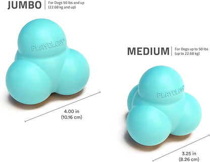 Playology Dog Toys | Squeaky Bounce Ball for Dogs - Bounces in Unpredictable Ways | Jumbo Peanut Butter Scented Toy - Easy to Clean and Made from Non Toxic Materials