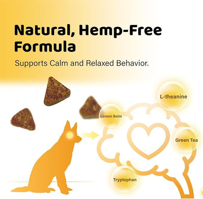 iPaw Calming Chews for Dogs, Calming Dog Treats, Separation Anxiety Relief Calming Care, Hemp-Free, All Natural Ingredients, Manage Everyday Stress for Puppy, Made in USA, Vegetable Flavor (50 Chews)