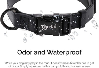Tiger Tail Large Purple Dog Collar | Waterproof and Odor-Proof for Active Pets | Durable, Anti-Mat, and Lightweight Design | Made with Premium Coated Nylon | Suitable for Large Breed Dogs