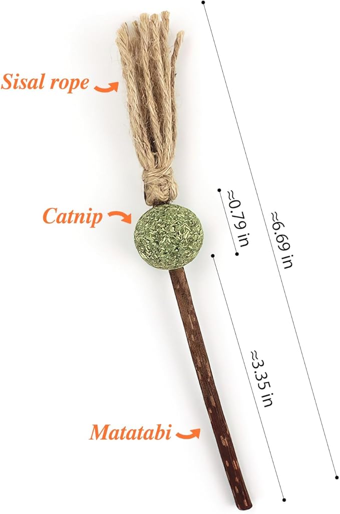 3 PCS Natural Catnip Cat Toys Set - Cat Nip Chew Toy with Silver Vine & Sisal Rope for Kitten Teething, Dental Care, Anxiety Relief - Durable Cat Toy for Indoor Cats, Kittens to Adults
