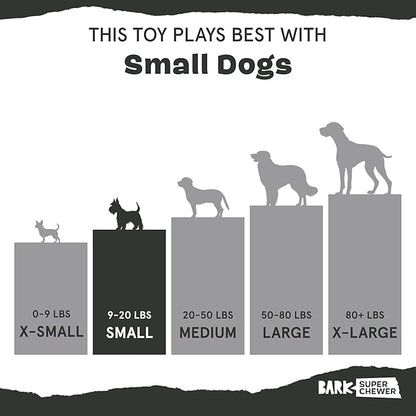 Barkbox Super Chewer Tough Dog Chew Toys for Aggressive Chewers, Dental Stimulating (Bacon Bone - Small)