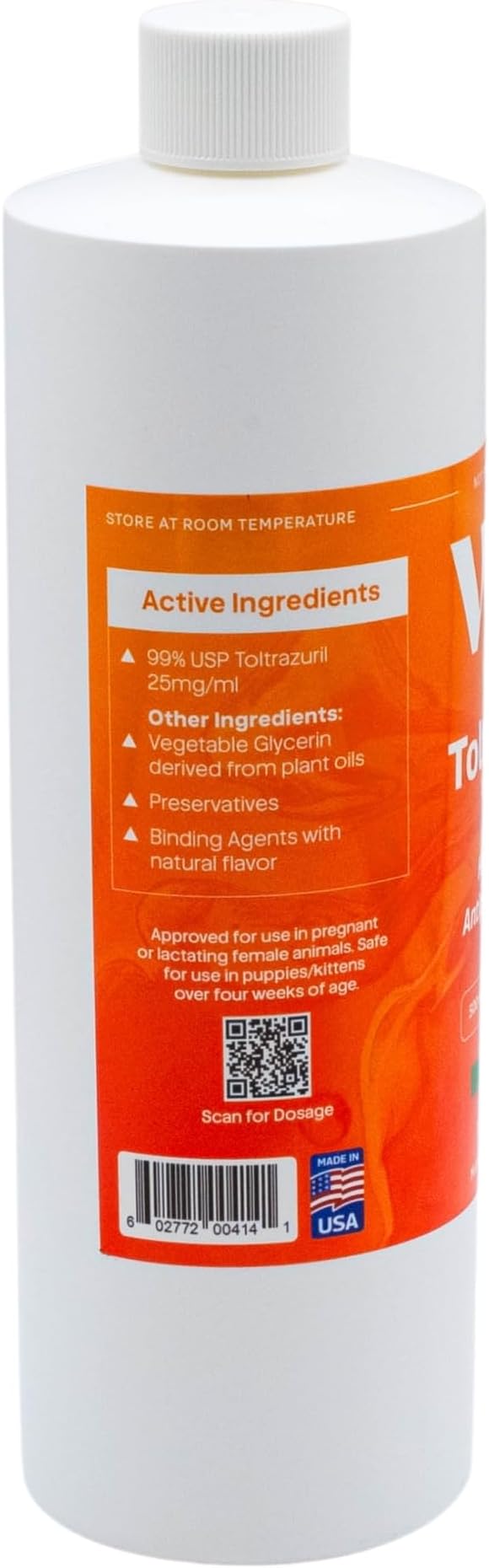 ToltraMax Toltrazuril 2.5% for Horses, Dogs, Cats, 500mL/16.9 Ounce, for Non-Food Chain Animals, Alfalfa