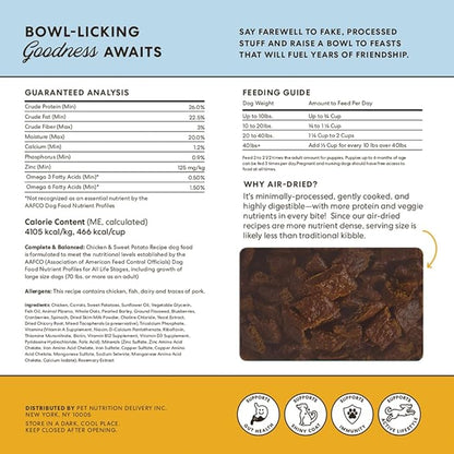 The Pets Table Mixed Grain Free and Grain Inclusive, Air Dried Dog Food 2 Pack - Beef & Berries + Chicken & Sweet Potato, 16 Ounce (Pack of 2)