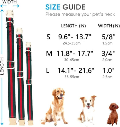 Premium Dog Collar, Cute Dog Collars Luxury Style, Durable Pet Collars with Metal Buckle Safety for Big Dogs