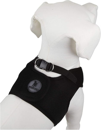 THE WORTHY DOG Step-in Dog Harness for Large Dogs, Comfortable Mesh, Reflective, Strong Hook and Loop Closure, Quick Release Buckle, Black, XXX-Large