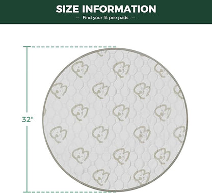 FXW Washable Pee Pads for Dogs, Leak-Proof & Non-Slip, Specifically Designed for Whelping Box, 32" Round, Khaki, 1 Pack