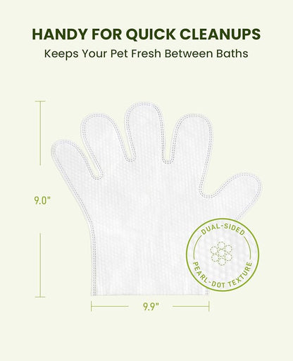 36PCS Hypoallergenic Pet Glove Wipes for Dogs & Cats - Quick Clean & Deodorizing Between Baths & Travel | Dog Washing Wipes for Fur, Butt, Paws, Eyes & Ears |Cat Cleaning Gloves for Grooming & Bathing