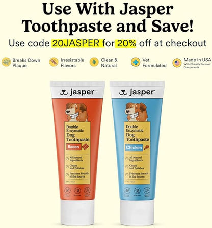 Jasper Microbrush Vet Approved Cat Toothbrush, Soft-Bristled Toothbrush Kit for Felines & Small Dogs, Non-Slip Handle with 2 Replaceable Tooth Brush Heads, Use with Cat Toothpaste