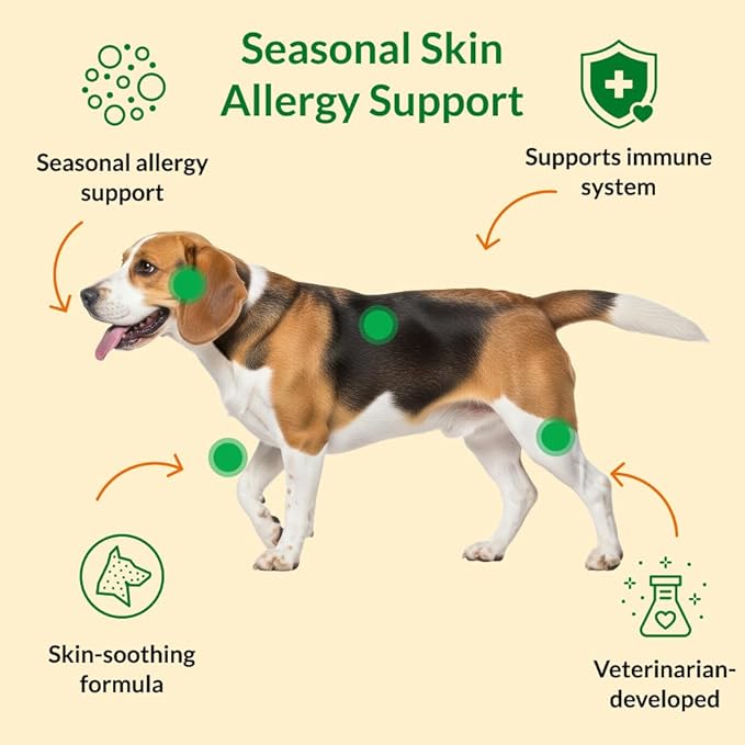 ULTIMATE PET NUTRITION Canine Radiance Skin Allergy Support Supplement for Dogs, Omega-3 Skin Hydration, Antioxidants to Prevent Itching and Strengthen Coat, 60 Chewable Tablets