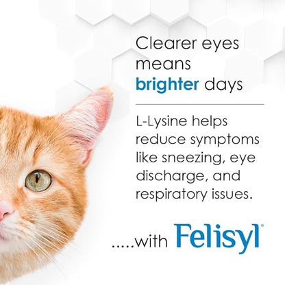 Felisyl L-Lysine Gel for Cats & Kittens (5oz) – Immune System, Respiratory & Eye Health Support. Reduces Sneezing, Runny Nose & Watery Eyes. Daily Salmon-Flavor Supplement – Made in USA