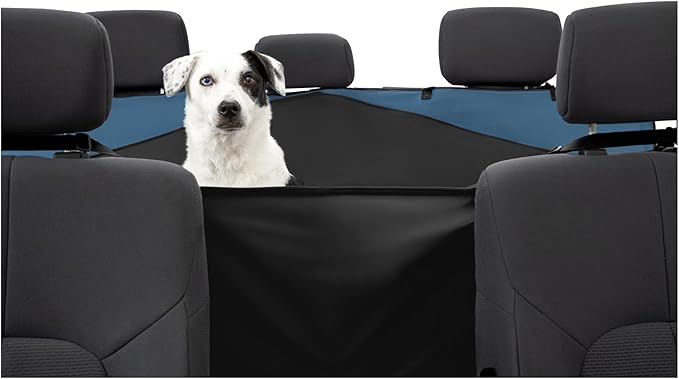 Kurgo Rover Hammock - Dog Seat Mat - Waterproof Cover - Dog Bench Shield - Machine Washable - 63" Wide - Black