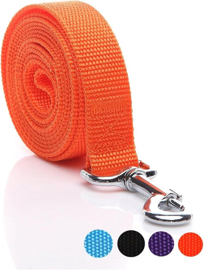 Nylon Dog Leash 8 Feet Long, Walking Training Dog Leashes for Medium Large Dogs
