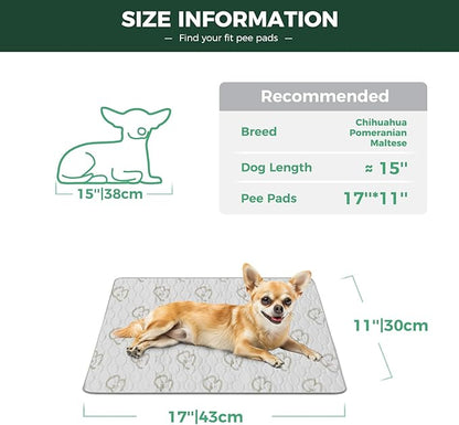 FXW Washable Pee Pads for Dogs, Leak-Proof & Non-Slip, Specifically Designed for 18inch Cages, 11" x 17" Rectangle, Khaki, 1 Pack