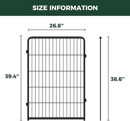 FXW Homeplus Unleashed Indoor Dog Playpen - Stress-Free and Safe Play, Heavy Duty 40 Inch 4 Panels Dog Pen for Medium and Large Dogs, Black│Patented