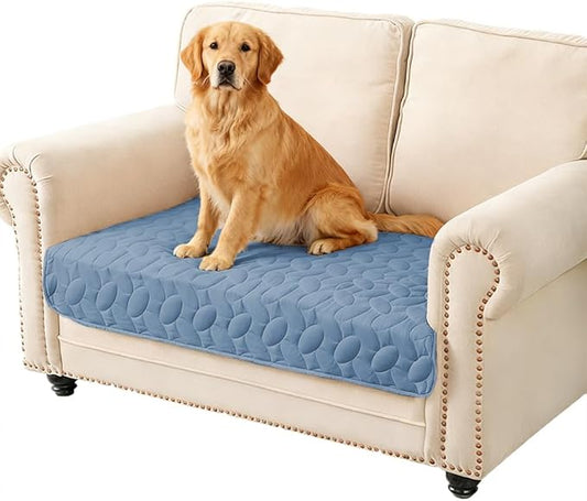 Ameritex Waterproof Pet Bed Cover Anti-Slip Dog Bed Blanket for Sofa and Furniture Waterproof New Pattern Design (Lightblue, 30x53 Inch (Pack of 1))