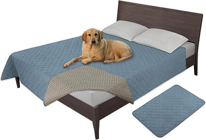Easy-Going 100% Waterproof Dog Bed Cover, Non-Slip Pet Blanket for Furniture, Washable Couch Cover, Repleasement Sofa Cover (68X82 in,Light Blue)