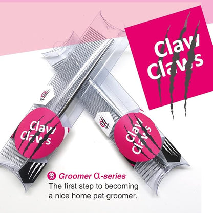 Claw Claws 6.1" Comb with Rounded Ends Spine, Pet Comb for Professional Groomer Tool, for Short to Medium Haired Dog, Cat and other pets.