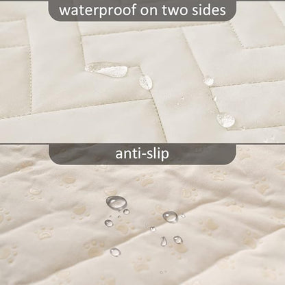 fuguitex Waterproof Dog Bed Cover Couch Cover for Pet Anti-Slip Cat Mat Pet Pad Blanket for Sofa Chair Recliner Bed Furniture Protrctor