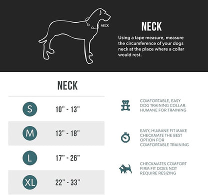 EzyDog Checkmate Martingale Collar for Dogs – Premium Nylon Training Dog Collar for Easy Control with no Choking (Large, Black)