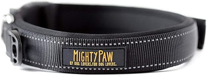 Mighty Paw Dog Collar - Neoprene Padded - Reflective for Running - Extra Comfort for Active Dogs - Padded and Comfortable Collar for All Breeds - Heavy Duty