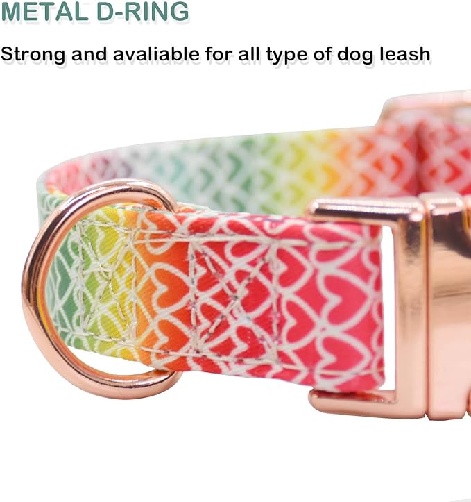 Cotton Dog Collar Metal Buckle Daisy Summer, Cute Adjustable Dog Collar Soft for Small Medium Large Boys Girls Dogs Durable