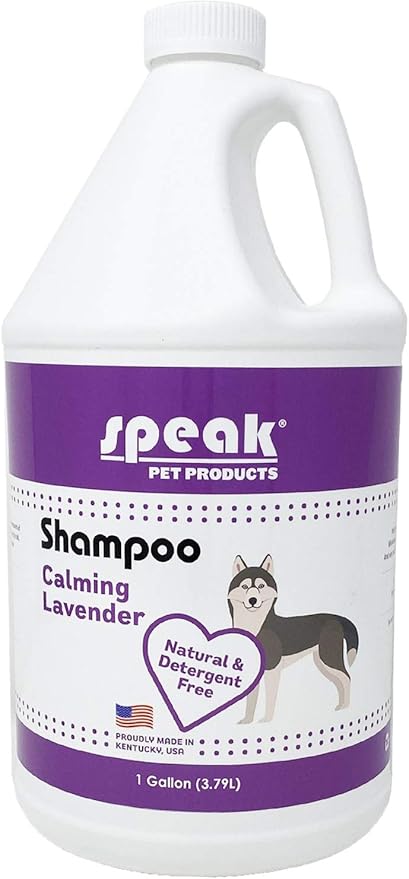 Speak Pet Products Natural Dog Shampoo, Calming Lavender, 1 Gallon