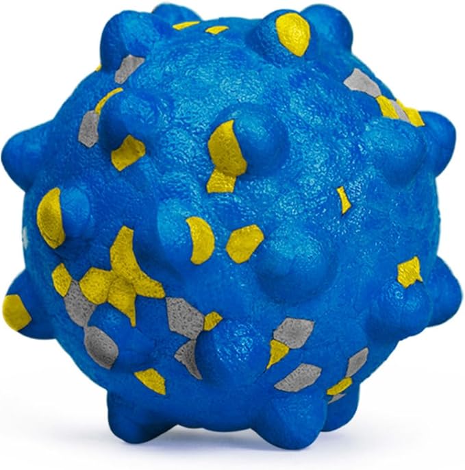 Moonorange 1.96'' Dog Balls for Dogs Aggressive Chewers Indestructible Tennis Durable Bouncy Interactive Dog Toy Balls for Fetch Game Floating Training(Blue Small)