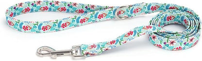 Moonpet Step in Dog Harness Leash Set- All Weather Reflective No-Pull Floral Pattern Padded Mesh Vest Harness for Cats Puppy Extra-Small Small Medium Large Dogs - Verdure Flower - XXS