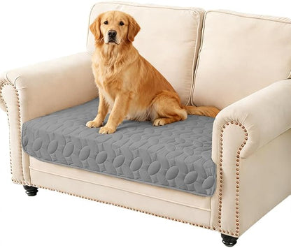 Ameritex Waterproof Pet Bed Cover Anti-Slip Dog Bed Blanket for Sofa and Furniture Waterproof New Pattern Design (Lightgrey, 30x53 Inch (Pack of 1))