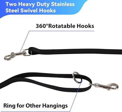 100FT Extra Long Waterproof Leash for Dogs Training, Long Dog Leash Heavy Duty Lead for Large Medium Small Dogs Outside Walking, Playing, Camping, or Yard(Black)
