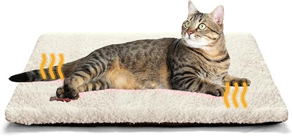 Self Warming Cat Bed Self Heating Cat Dog Mat 29.1 x 18.9 inch Extra Warm Thermal Pet Pad for Indoor Outdoor Pets with Removable Cover Non-Slip Bottom Washable Non Electric