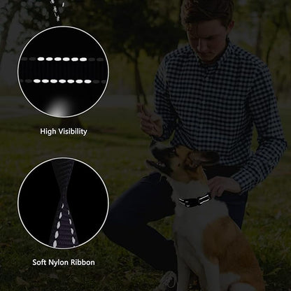 Martingale Dog Collar and Leash Set Martingale Collars for Dogs Reflective Martingale Collar for Small Medium Large Dogs(Black&S)