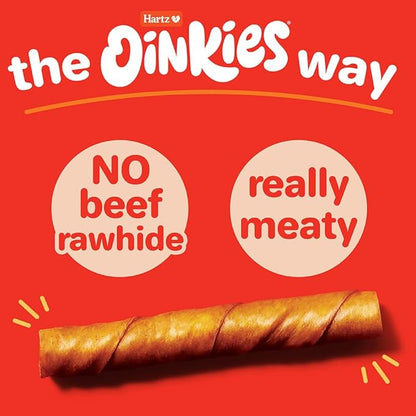 Hartz Oinkies Pig Skin Twists 3" (10 Pack)