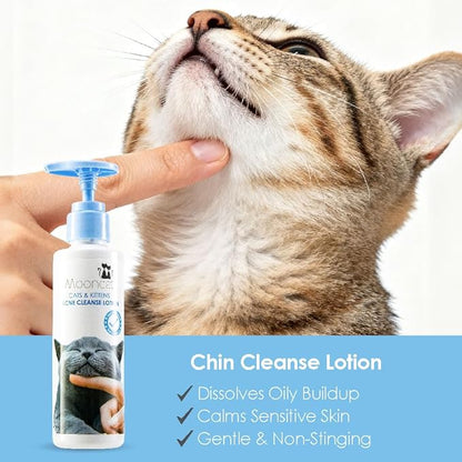 Mooncat Waterless Cat Shampoo & Grooming Kit - Dry Shampoo Foam, Soft Brush, Paw Balm, Dental Finger Wipes & Chin Cleaner - Lick Safe No Rinse Bath, Breath & Skin Care Essentials for Cats & Kittens