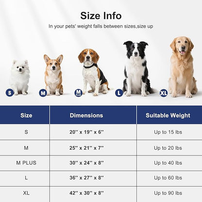FURTIME Washable Dog Bed Large Sized Dogs, Washable Comfy Fluffy Large Dog Bed, Removable Zipper Cover Machine Wash, Soft Orthopedic Bed Durable Pet Cuddler with Anti-Slip Bottom, 36"x27"x8",Dark Grey