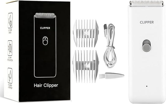 Tileon Dog Clippers,Quiet Washable USB Rechargeable Cordless Dog Grooming Kit,Electric Pets Hair Trimmers Shaver Shears for Dogs and Cats White
