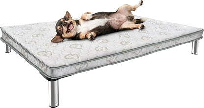 FXW TitanNest Chew-Proof Elevated Dog Bed, Raised Cot for Indoor/Outdoor/Camping Use, Durable & Waterproof Cooling Pet Bed with Exclusive Cover for Toy Dogs, 23.0" L x 17.0" W x 4.5" H, Black