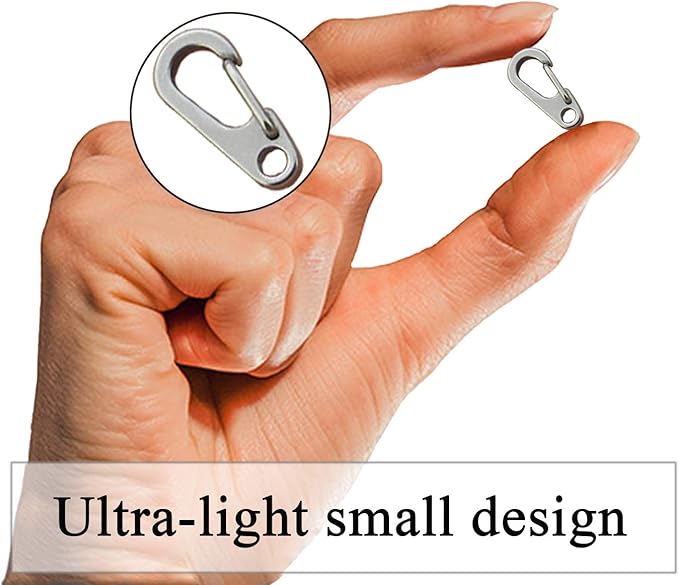 Dog Tag Clips / 2 Pack/Multiple Size 304 Stainless Steel Quick Clip with Rings/Easy Change Dog Cat ID Tag Holder for Small pet Collars and Harnesses.(2 Small Grey)