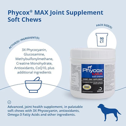 Phycox MAX Dog Joint Supplement Soft Chews, 90 Ct