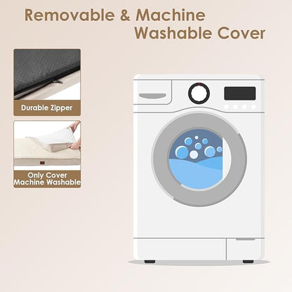 EHEYCIGA Orthopedic XL Dog Beds for Extra Large Dogs with Removable Washable Cover, Camel, 44x32