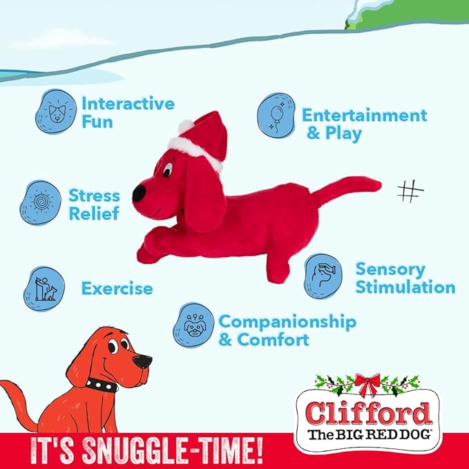 Dog Toy – Plush Squeaky Dog Toys for Large Breeds, Crinkle Stuffed Animal for Puppies, Toys to Keep Them Busy, Cute Indoor Chew for Medium and Small Dogs. Holiday Edition