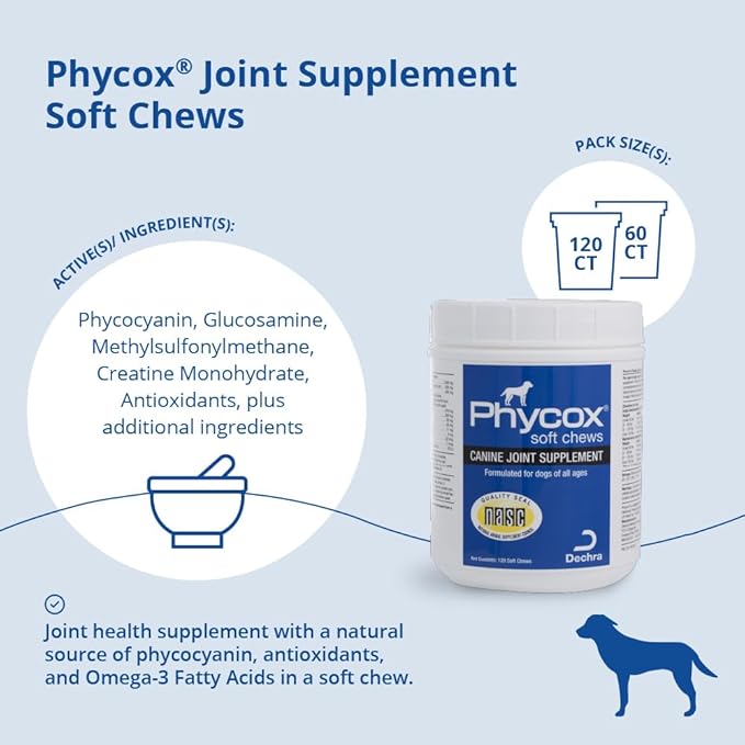 Phycox Dog Joint Supplement Soft Chews, 120 Ct