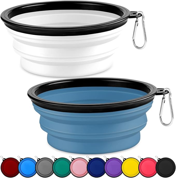Paercute Collapsible Dog Bowl, Lightweight and Portable, Ideal for Outdoor, Camping, Hiking, Suitable for Dogs