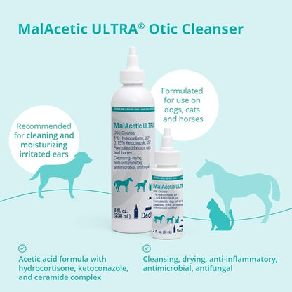 Otic Cleanser for Dogs, Cats, and Horses, 2 oz