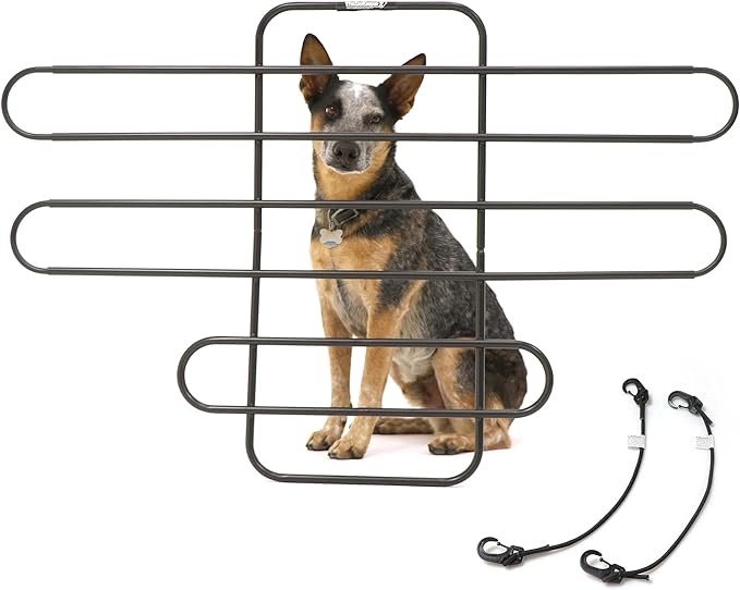 The Original Zookeeper Car, SUV, Truck Dog Barrier: Adjustable Universal for All Vehicles - Moves with Your Vehicle Seats. Tilt. Slide. Recline. Easy Install - Strong Metal Tubing Gate Pet Divider