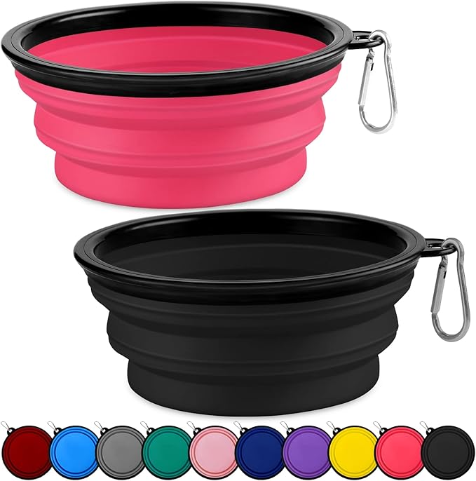 Paercute Collapsible Dog Bowl, Lightweight and Portable, Ideal for Travel, Hiking, Camping, and Everyday Use
