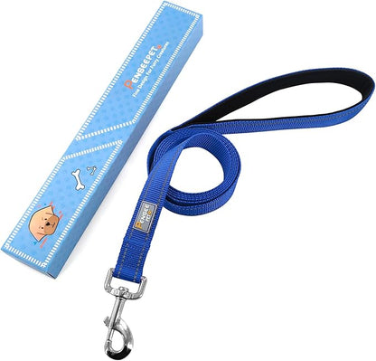 Dog Leash 6 FT Padded Handle Nylon Reflective Dogs Leashes for Medium Dogs Blue