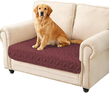 Ameritex Waterproof Pet Bed Cover Anti-Slip Dog Bed Blanket for Sofa and Furniture Waterproof New Pattern Design (Burgundy, 30x53 Inch (Pack of 1))