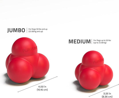 Playology Dog Toys | Squeaky Bounce Ball for Dogs - Bounces in Unpredictable Ways | Jumbo Beef Scented Toy - Easy to Clean and Made from Non Toxic Materials